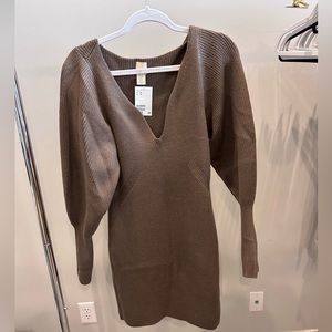 NWT BROWN KNIT DRESS H&M